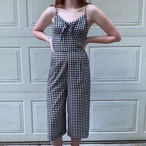 🧺 🐾 COTTAGECORE GINGHAM JUMPSUIT 🐼🖤